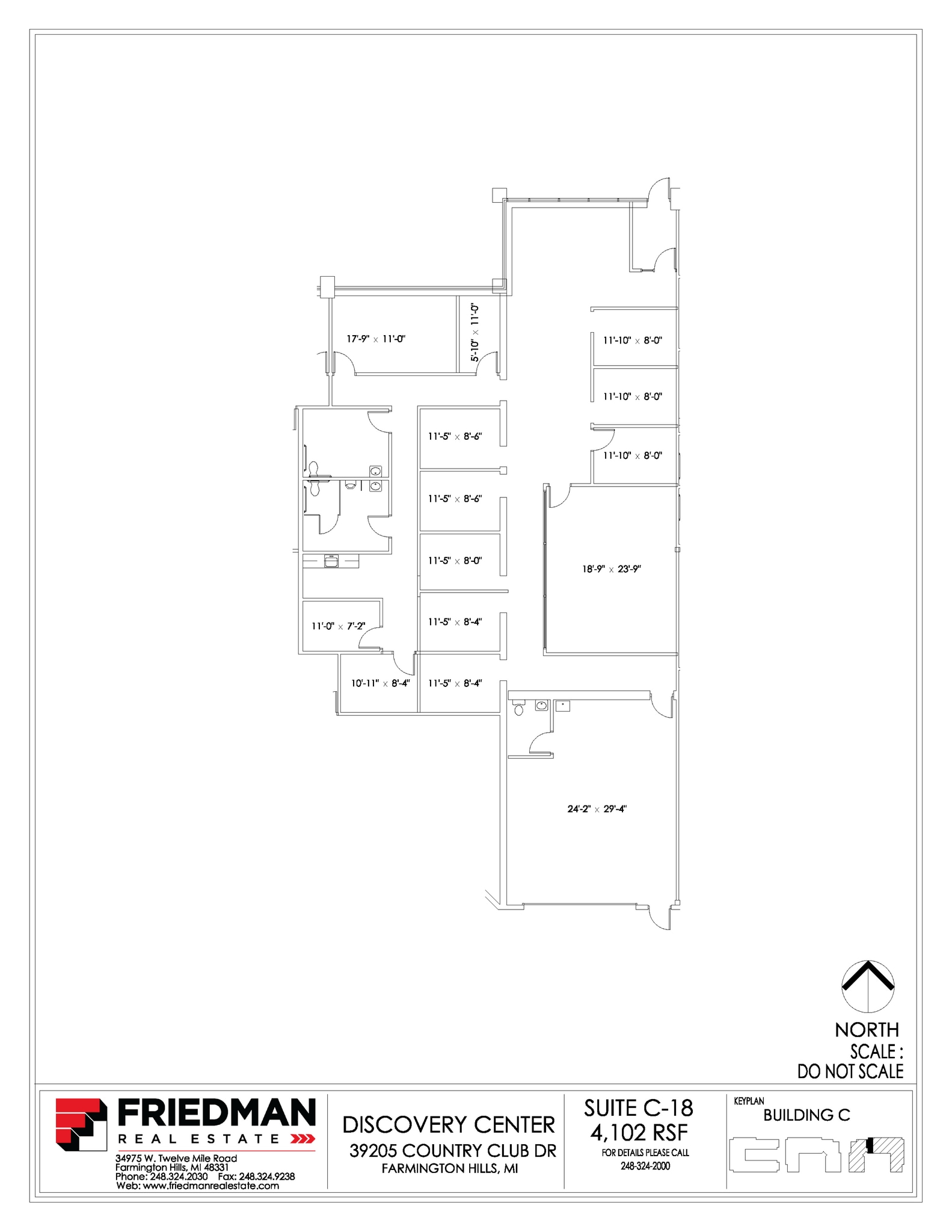 39205 Country Club Dr, Farmington Hills, MI à louer Plan d’étage- Image 1 de 2