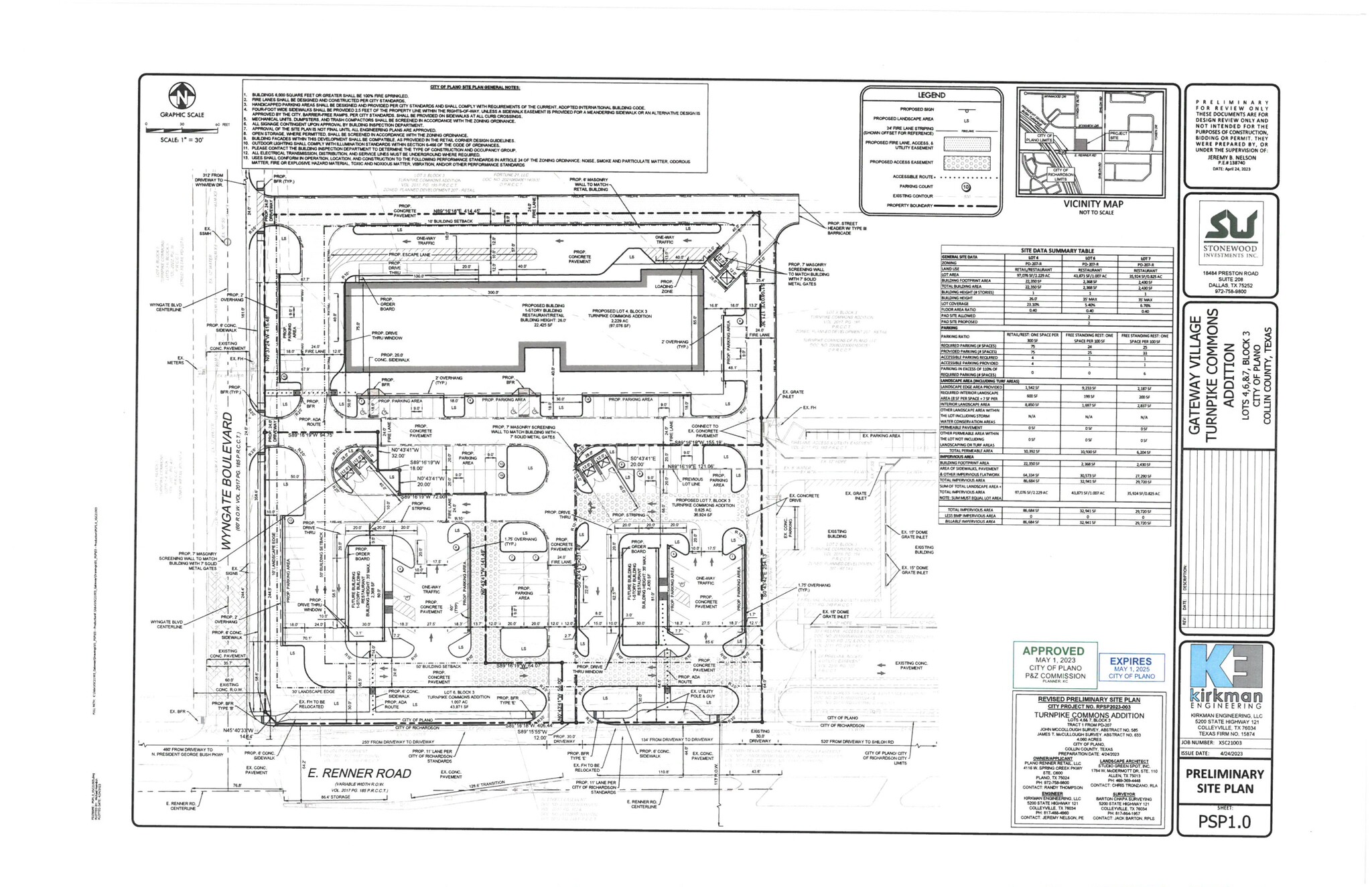 3411 E. Renner Road, Plano, TX for lease Site Plan- Image 1 of 3