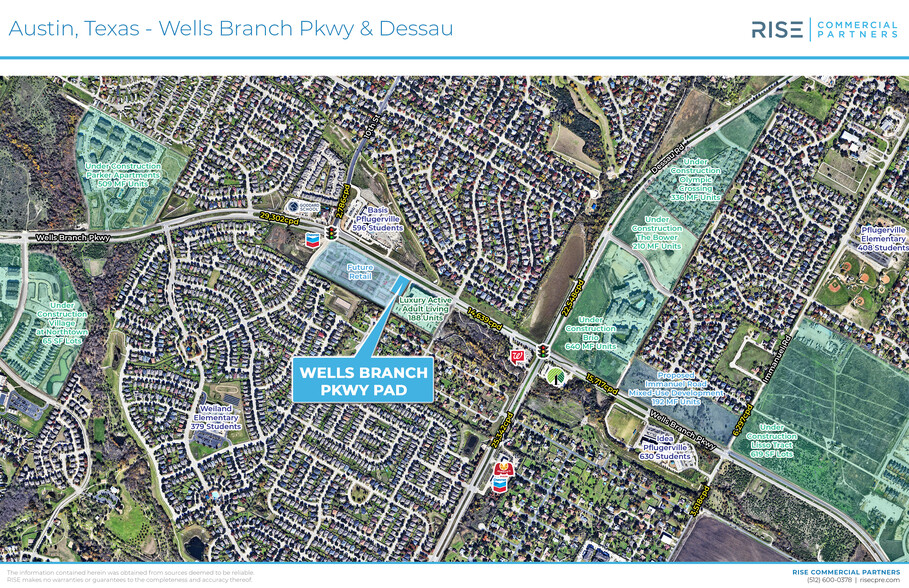 SWC Wells Branch Pkwy, Pflugerville, TX for sale - Aerial - Image 1 of 3