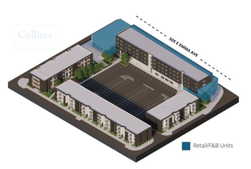 505 E Emma Ave, Springdale, AR à louer - Plan de site - Image 3 de 3