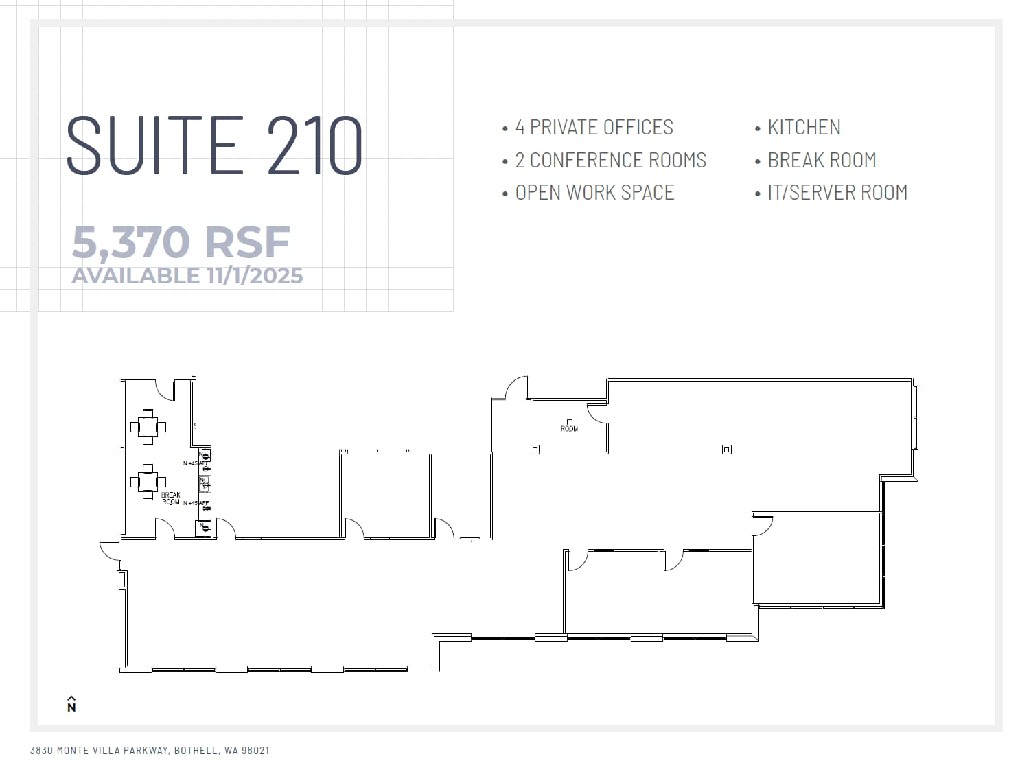 3830 Monte Villa Pky, Bothell, WA for lease Floor Plan- Image 1 of 1