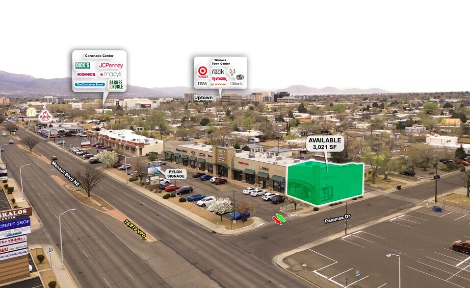 5504 Menaul Blvd NE, Albuquerque, NM à louer - Aérien - Image 3 de 11