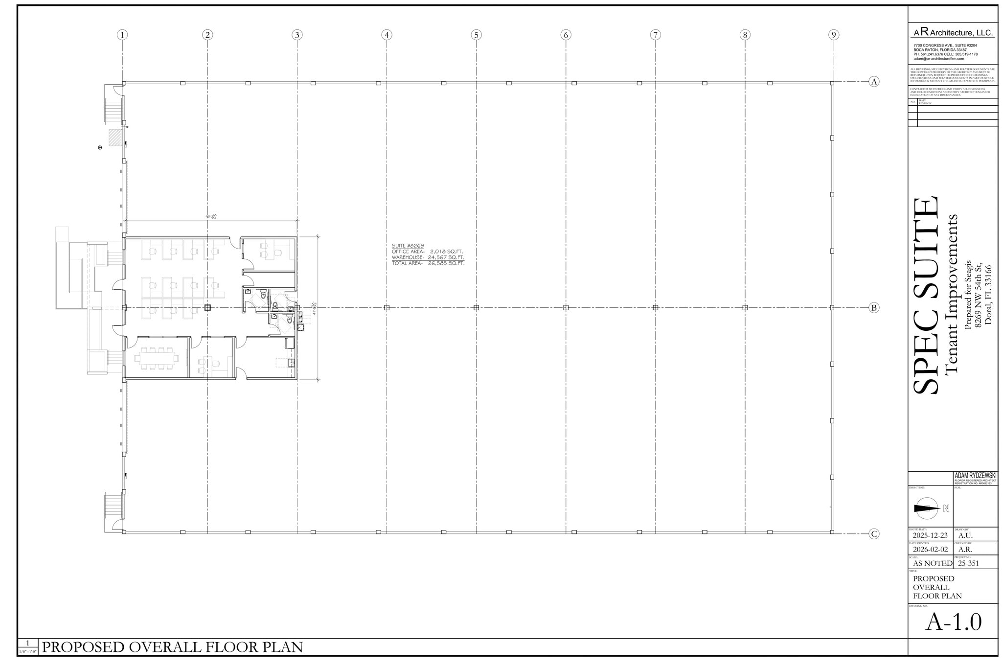 8269 NW 54th St, Miami, FL à louer Plan de site- Image 1 de 1