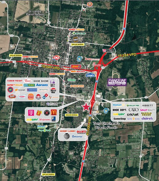 5813 I 49 S Service Rd, Opelousas, LA à louer - Photo du bâtiment - Image 3 de 3