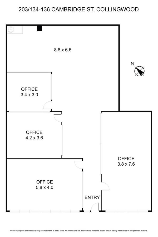 134-136 Cambridge St, Collingwood, VIC 3066 - Unité 203 - - Plan d’étage - Image 1 of 4