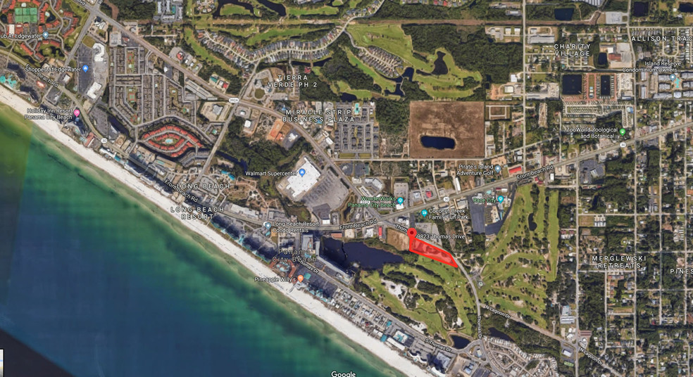 9823 Thomas Dr, Panama City Beach, FL for lease - Aerial - Image 1 of 2