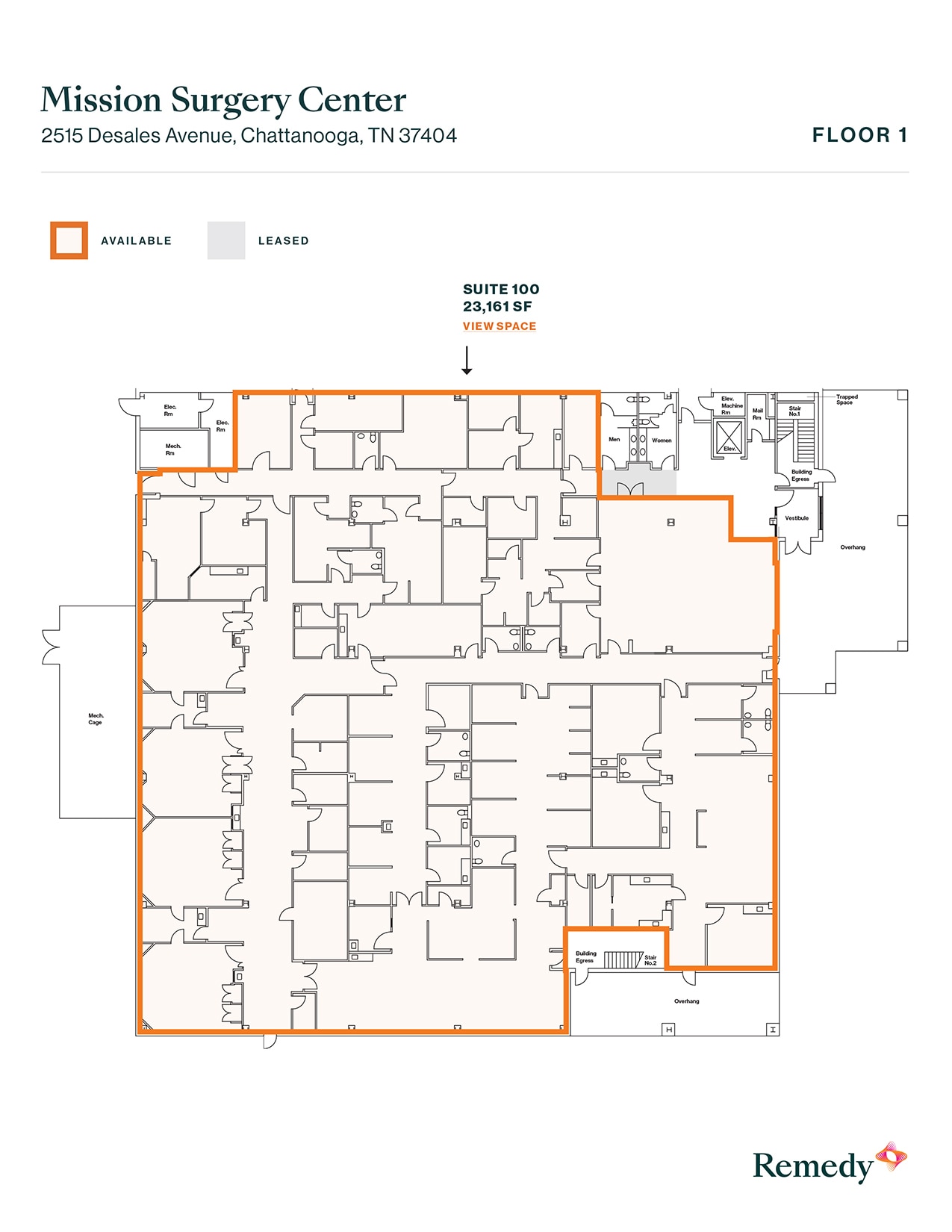 2515 DeSales Ave, Chattanooga, TN à louer Plan d’étage- Image 1 de 1