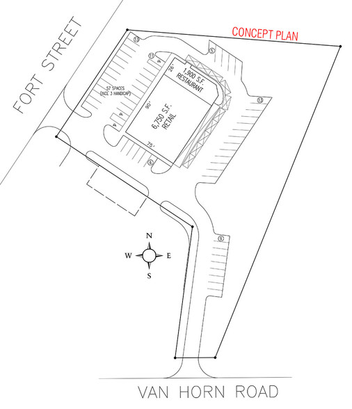 Fort St, Trenton, MI à louer - Plan de site - Image 2 de 5