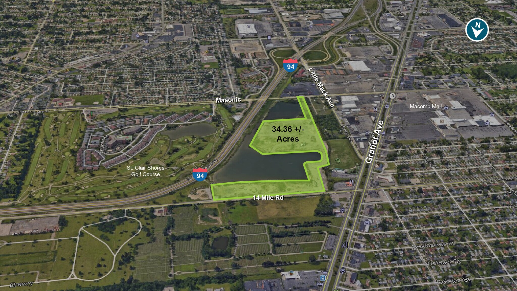 20900 14 Mile Rd, Roseville, MI à vendre Aérien- Image 1 de 5