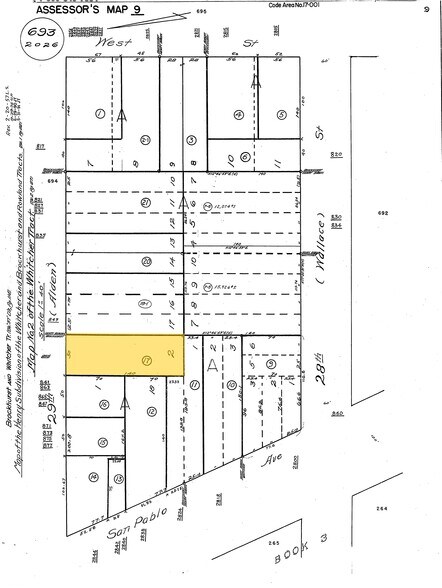 855 29th St, Oakland, CA à louer - Plan cadastral - Image 2 de 2