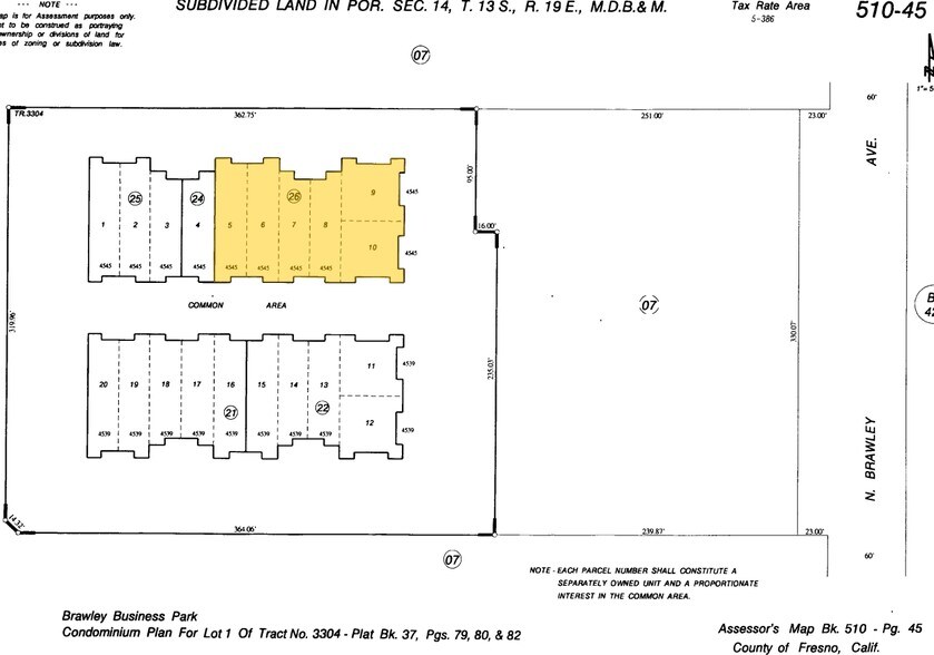 4539 N Brawley Ave, Fresno, CA à louer - Plan cadastral - Image 2 de 2