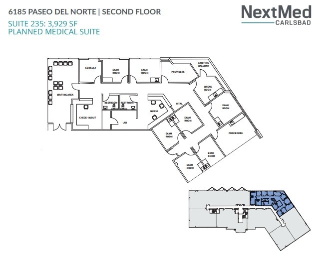 6183 Paseo del Norte, Carlsbad, CA for lease Floor Plan- Image 1 of 1
