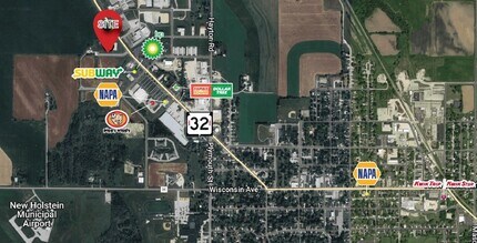 State Hwy 32, New Holstein, WI - Aérien  Vue de la carte