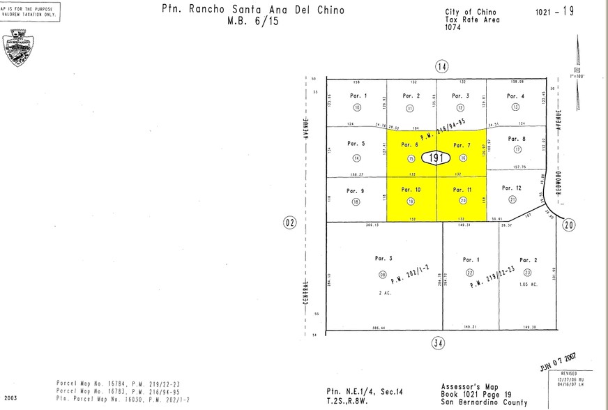 13959 Central Ave, Chino, CA for lease - Plat Map - Image 2 of 18