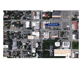 318 N Carson St, Carson City, NV - Aerial  map view
