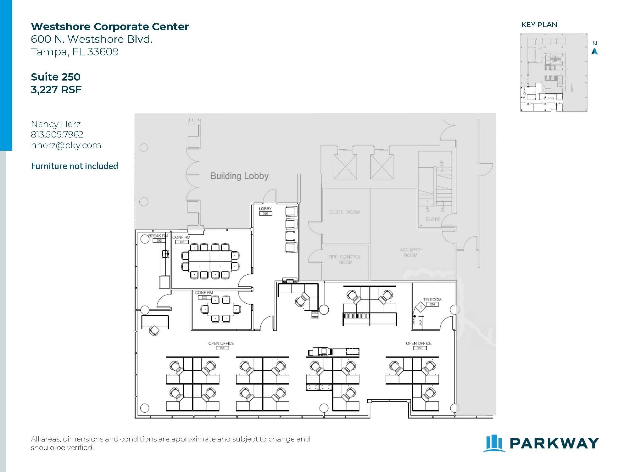 600 N Westshore Blvd, Tampa, FL à louer Plan d  tage- Image 1 de 5