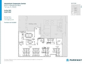 600 N Westshore Blvd, Tampa, FL à louer Plan d  tage- Image 1 de 5