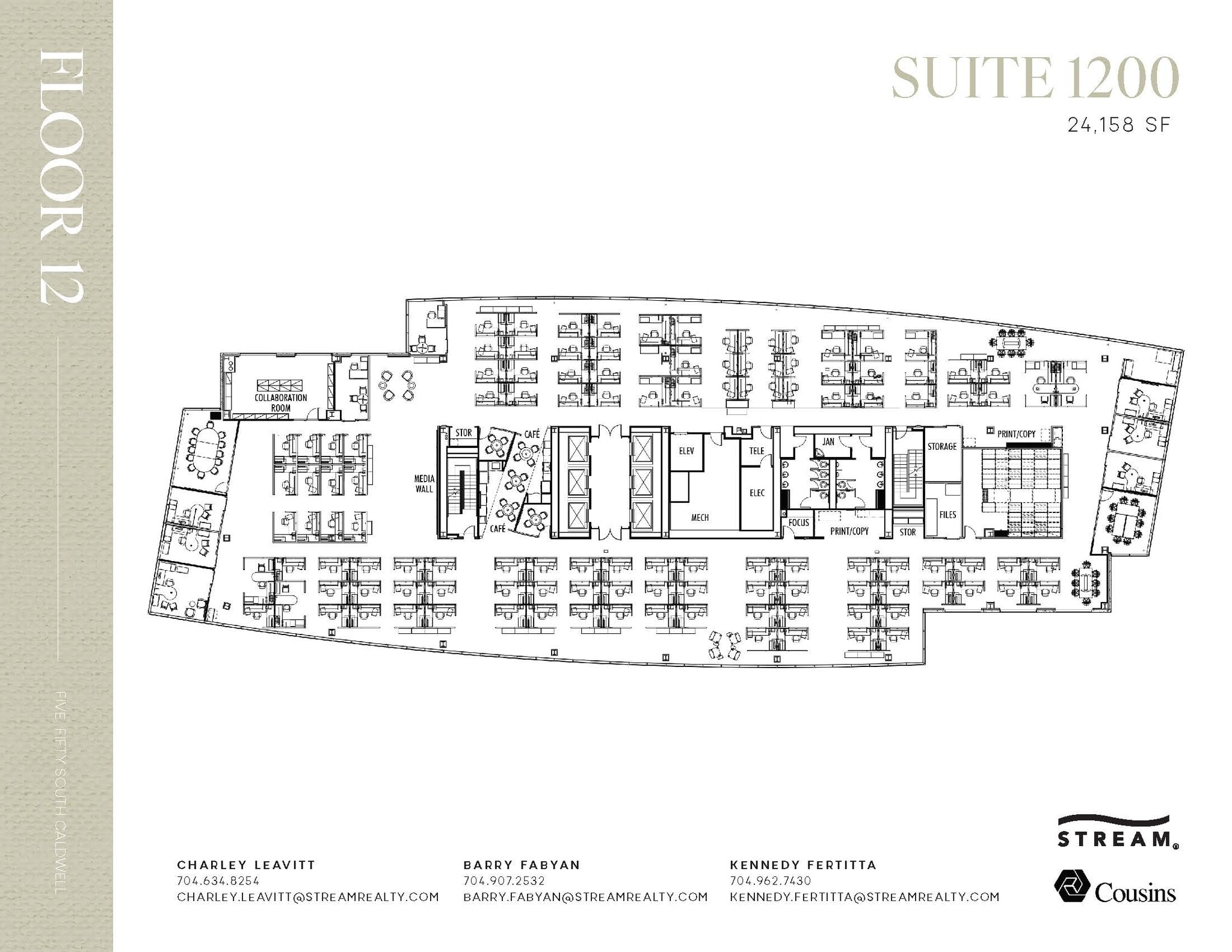 550 S Caldwell St, Charlotte, NC à louer Plan d’étage- Image 1 de 1