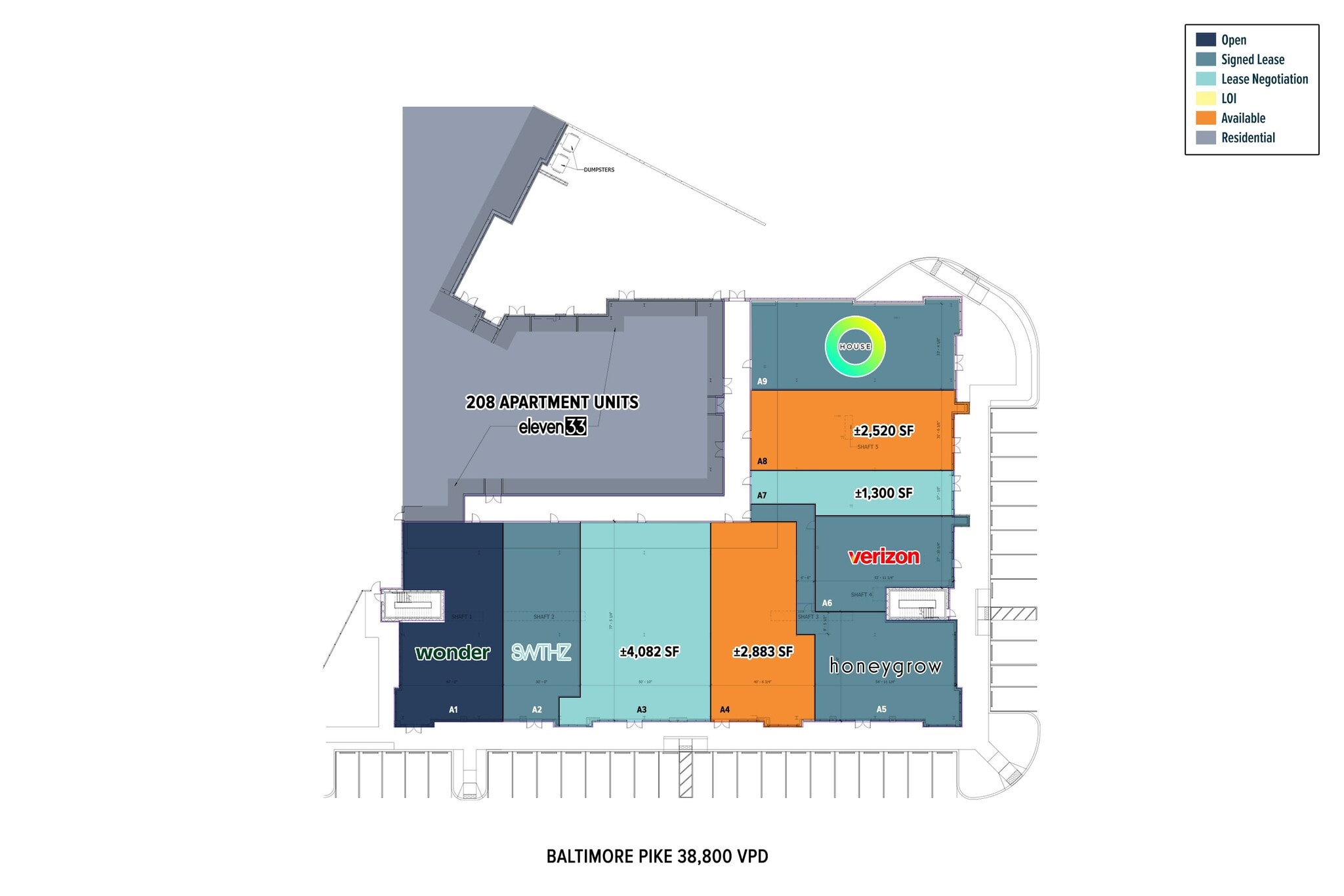 1067 W Baltimore Pike, Media, PA à louer Plan de site- Image 1 de 2