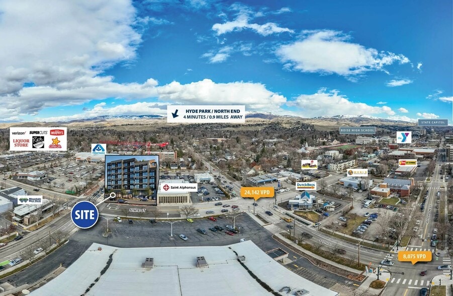 1522 W State St, Boise, ID à louer - Aérien - Image 3 de 3