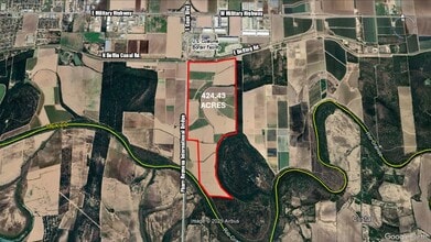 424.43 Acs on E. Side of Pharr Intl. Bridge, Pharr, TX - AÉRIEN Vue de la carte - Image1