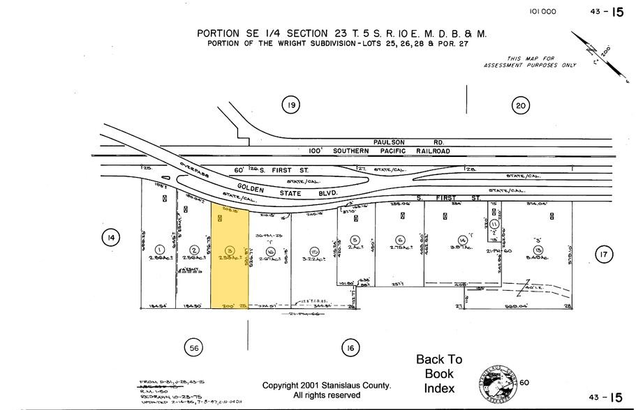 1030-1072 S 1st St, Turlock, CA à vendre - Plan cadastral - Image 2 de 7