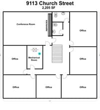 9113 Church St, Manassas, VA à louer Plan d’étage- Image 1 de 6