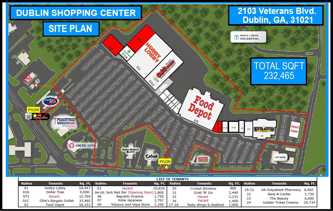 2101-2103 Veterans Blvd, Dublin, GA à louer Photo du bâtiment- Image 1 de 5