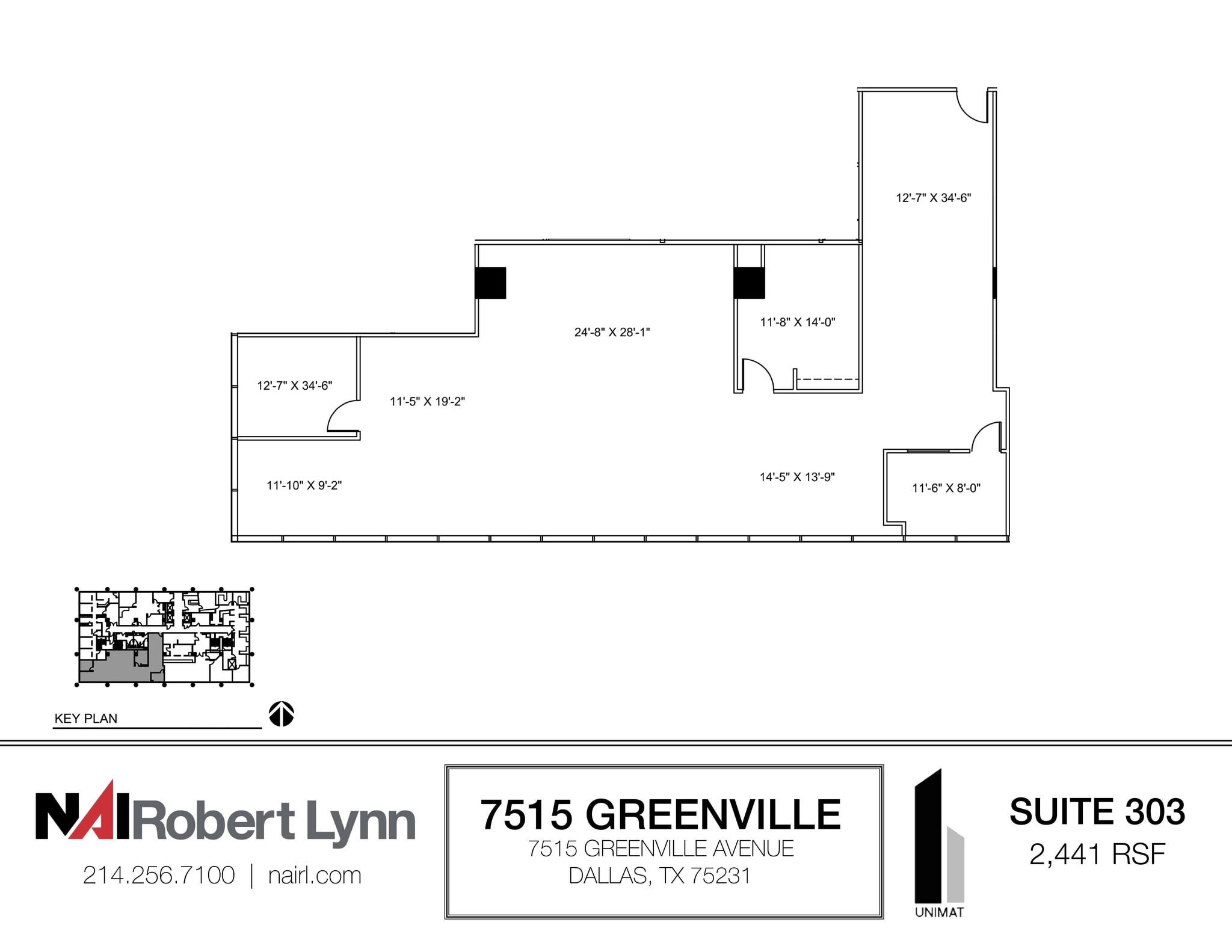 7515 Greenville Ave, Dallas, TX à louer Plan d’étage- Image 1 de 1