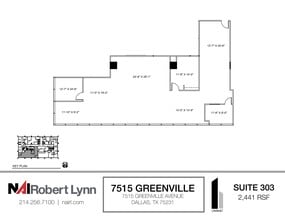 7515 Greenville Ave, Dallas, TX à louer Plan d’étage- Image 1 de 1