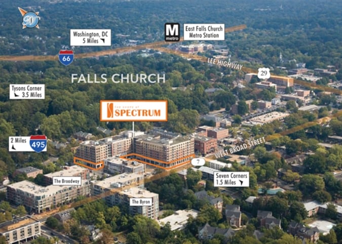 444 W Broad St, Falls Church, VA for lease - Aerial - Image 3 of 6