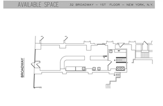 32 Broadway, New York, NY à louer Plan d  tage- Image 1 de 2