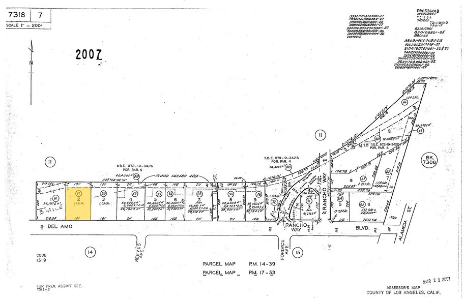 2121 E Del Amo Blvd, Rancho Dominguez, CA à vendre - Plan cadastral - Image 3 de 3