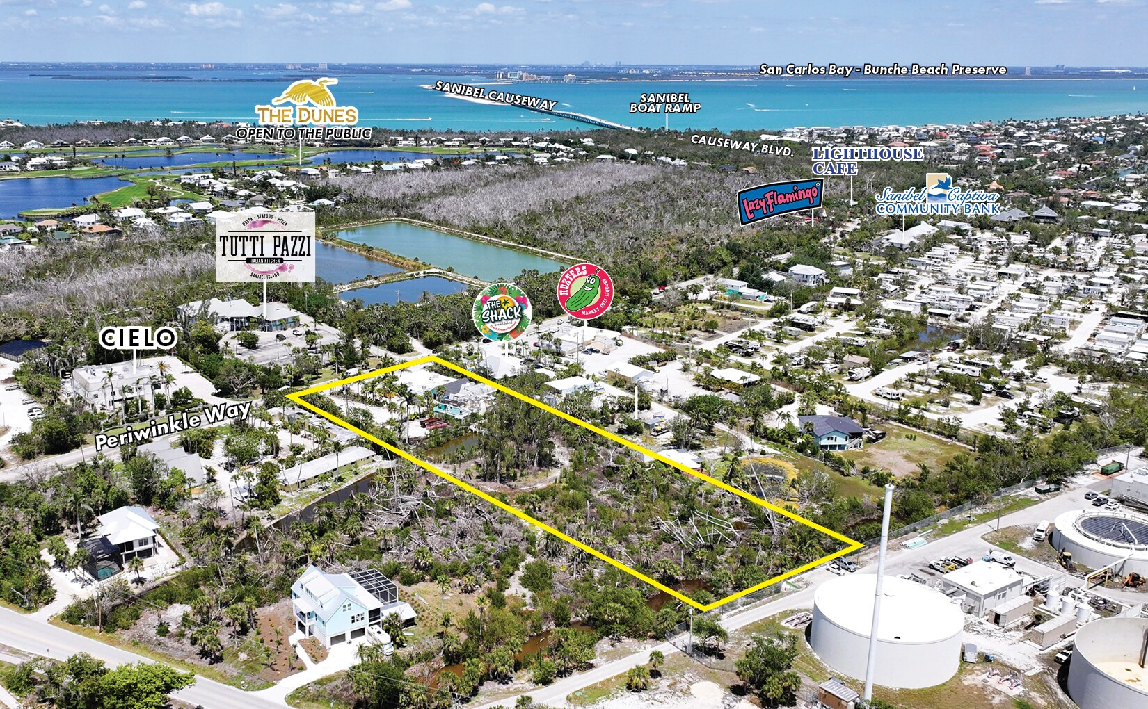 1223 Periwinkle Way, Sanibel, FL à vendre Aérien- Image 1 de 8