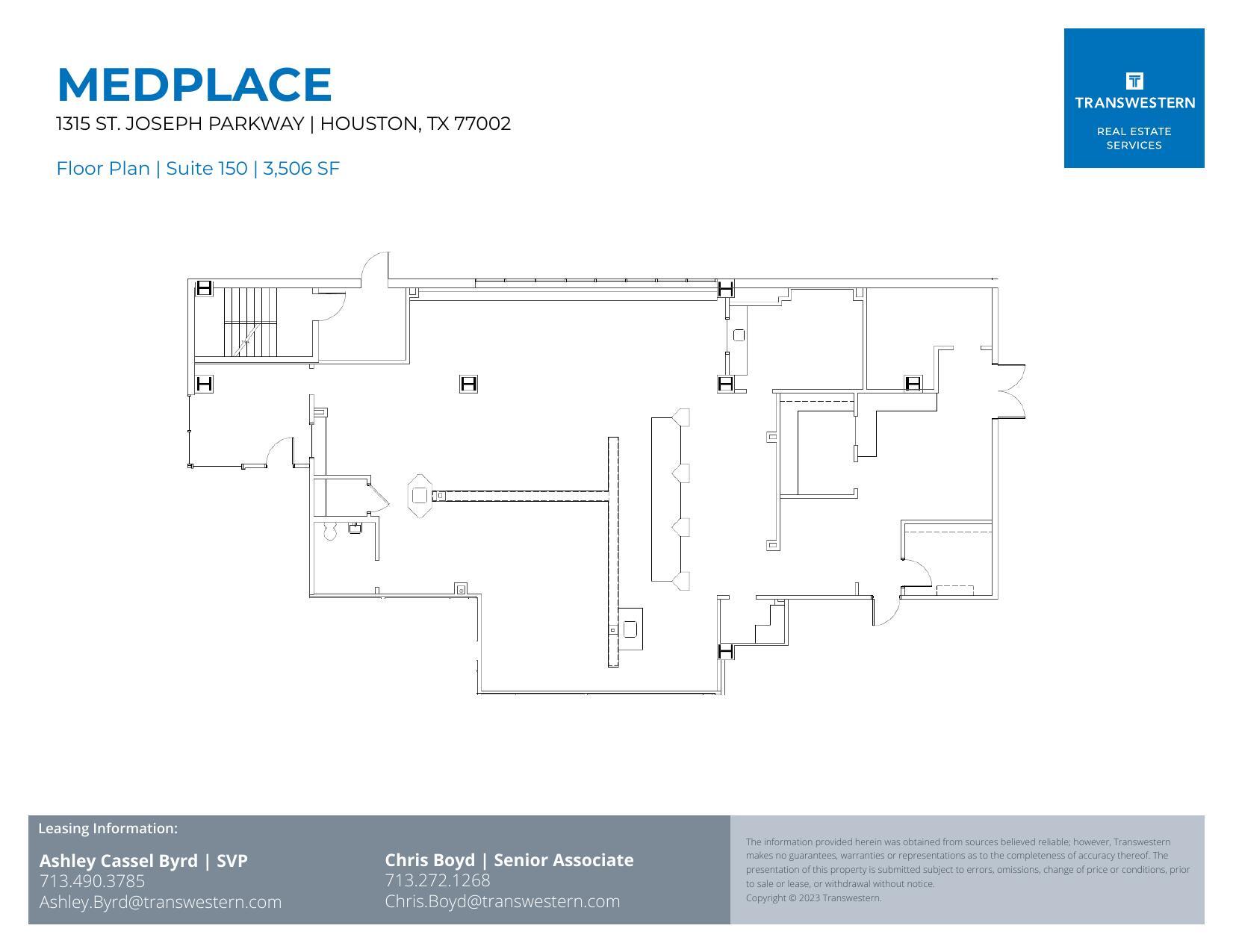 1315 St Joseph Pky, Houston, TX for lease Floor Plan- Image 1 of 1