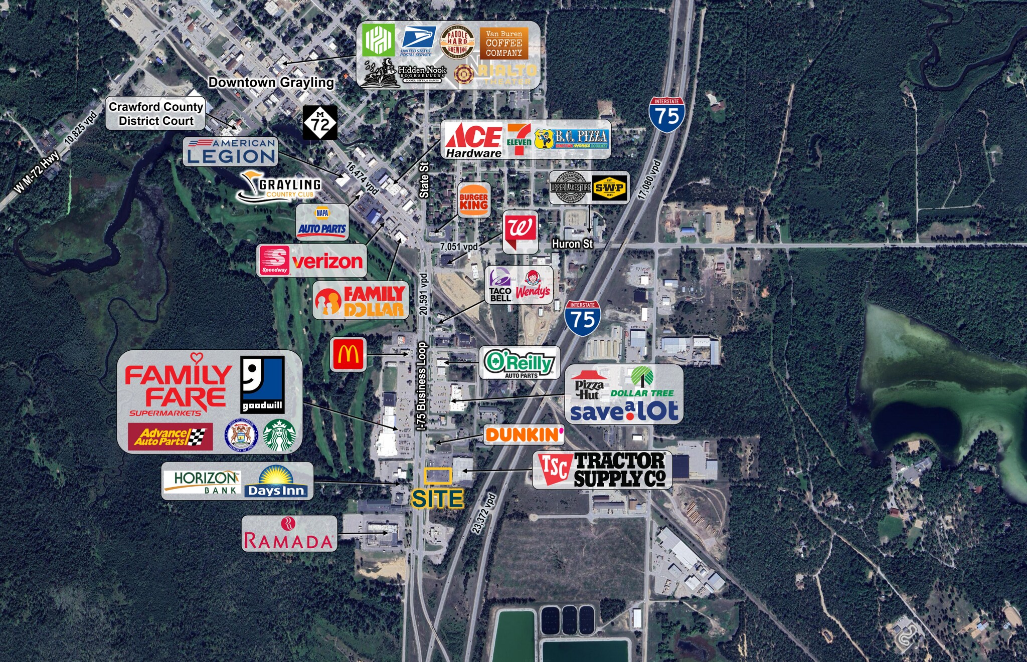 2475 S I 75 Business Loop, Grayling, MI à vendre Photo du bâtiment- Image 1 de 2