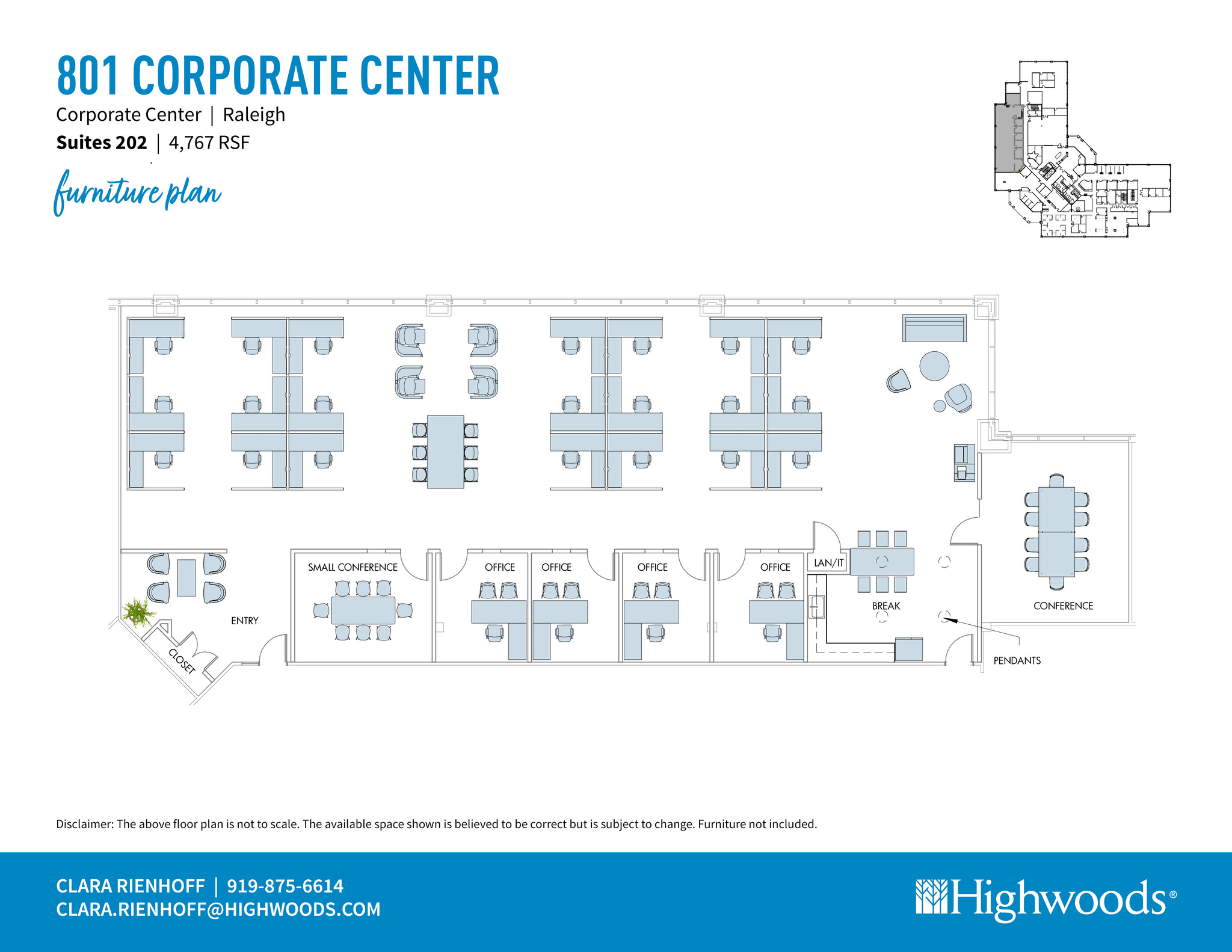 701 Corporate Center Dr, Raleigh, NC à louer Plan d’étage- Image 1 de 1