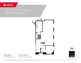 980 N Michigan Ave, Chicago, IL à louer Plan d’étage- Image 1 de 1