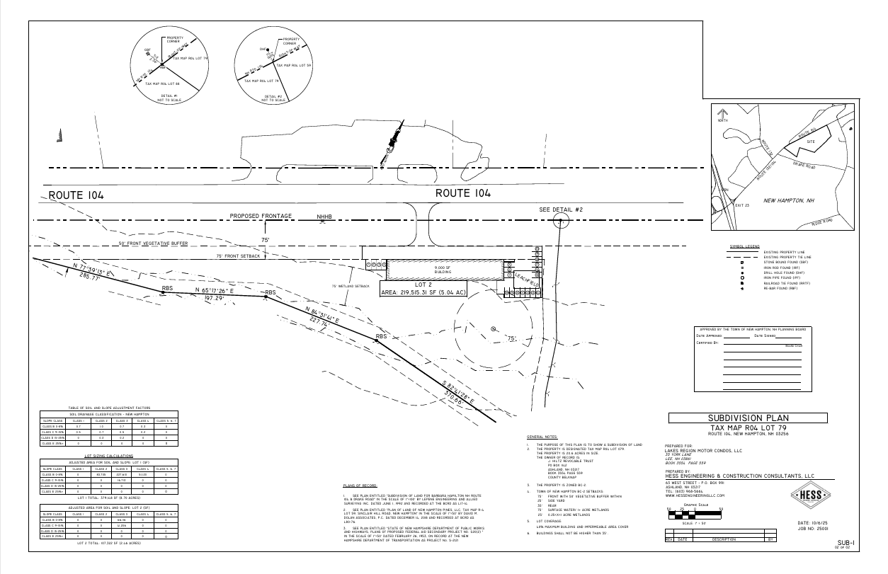 R4-79 Lot 2, New Hampton, NH à vendre Plan de site- Image 1 de 2