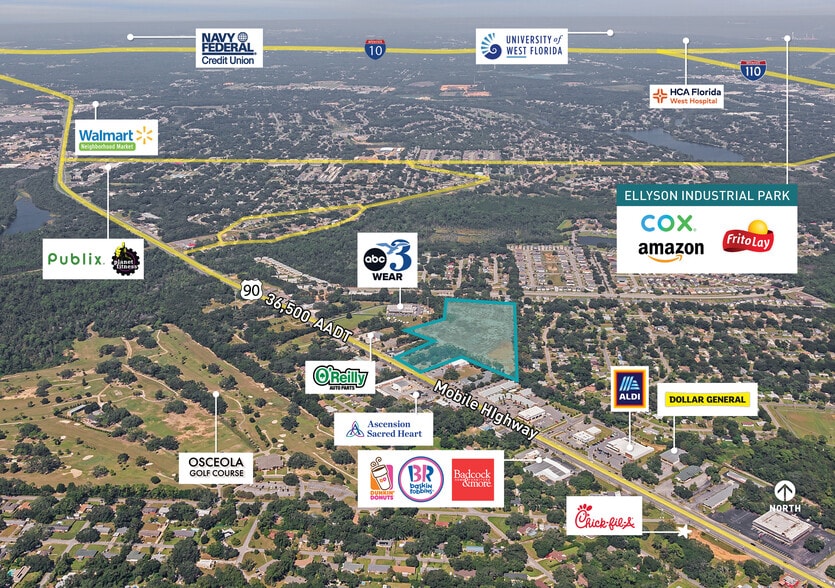 4900 Blk Mobile Hwy, Pensacola, FL for sale - Aerial - Image 3 of 5