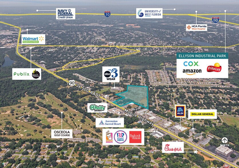 4900 Blk Mobile Hwy, Pensacola, FL à vendre - Aérien - Image 3 de 5