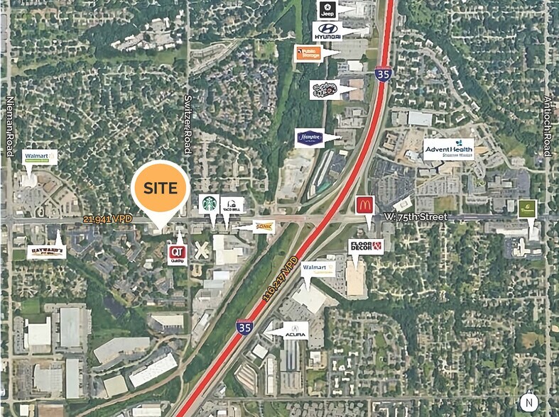 10325-10403 W 75th St, Shawnee, KS à louer - Photo du bâtiment - Image 2 de 4