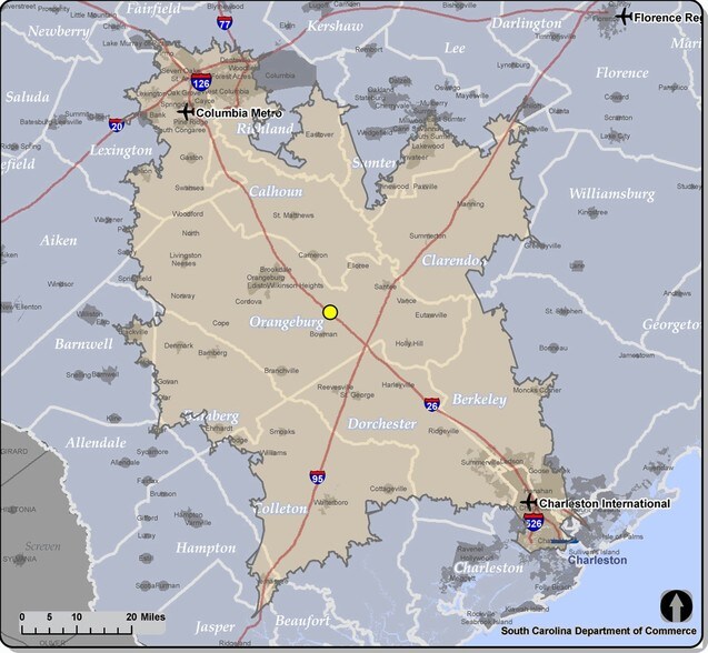 Interstate 26, Orangeburg, SC for sale - Aerial - Image 2 of 2