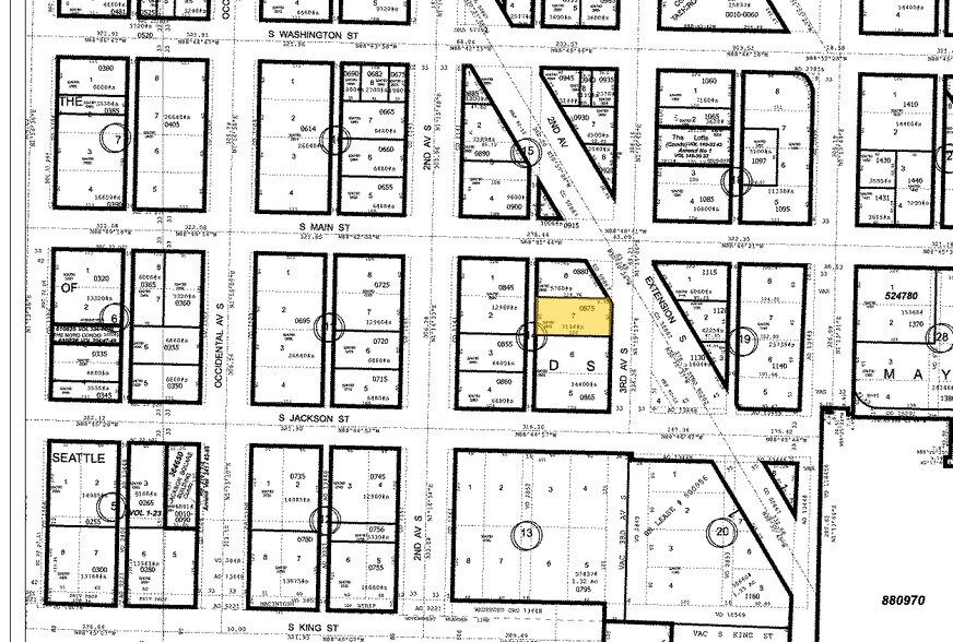 307-311 3rd Ave S, Seattle, WA à louer - Plan cadastral - Image 2 de 3