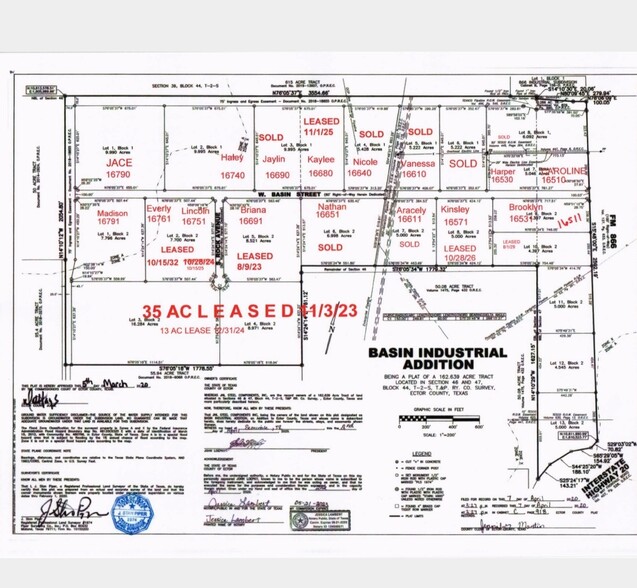 16510 W Basin St, Odessa, TX for lease - Plat Map - Image 2 of 2