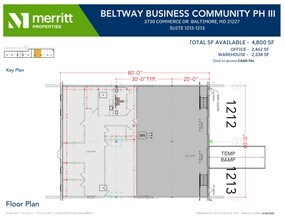 3700 Commerce Dr, Baltimore, MD à louer Plan d’étage- Image 1 de 1