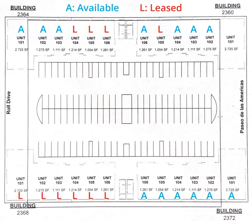 2364 Roll Dr, San Diego, CA for lease Site Plan- Image 1 of 1
