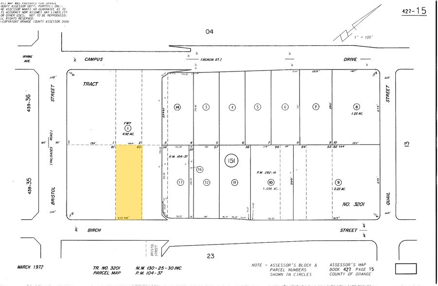 3723 Birch St, Newport Beach, CA à louer - Plan cadastral - Image 3 de 3