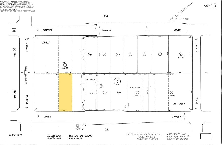 3723 Birch St, Newport Beach, CA for lease - Plat Map - Image 3 of 3