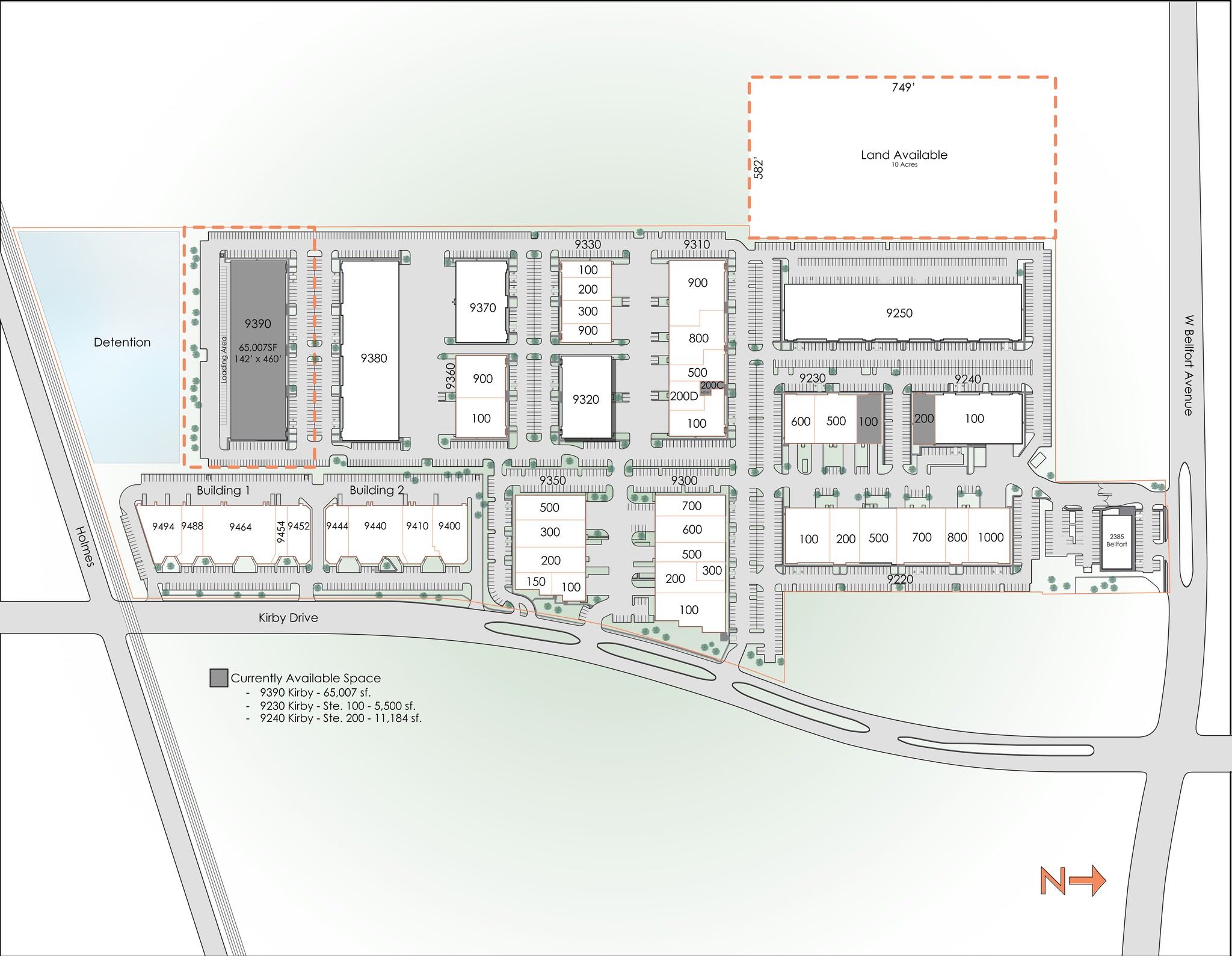 9220 Kirby Dr, Houston, TX for lease Site Plan- Image 1 of 1